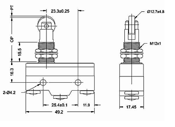 Wyłączniki krańcowe Z15-G1308 Wyłączniki krańcowe Z15G1308